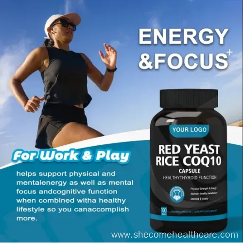 Coenzyme Q10 500mg with Red Yeast Rice Extract Capsules